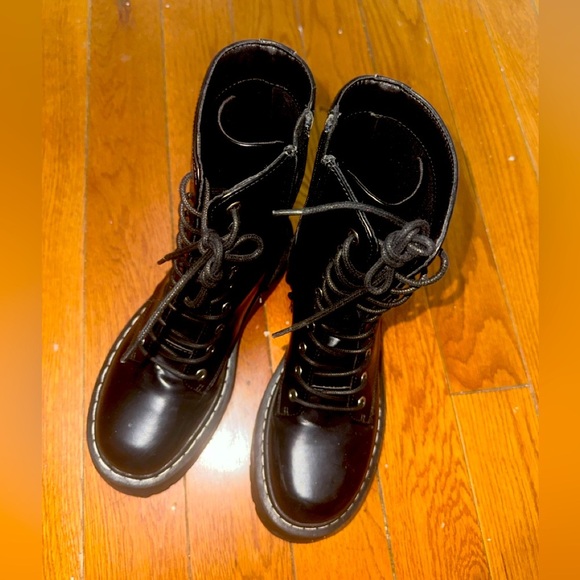 H&M Black Combat Boots - Picture 1 of 4